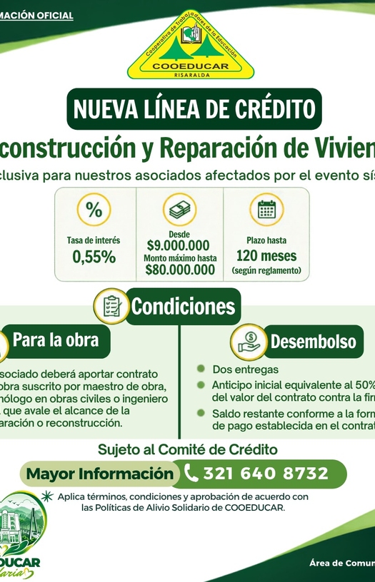 NUEVA LÍNEA DE CRÉDITO