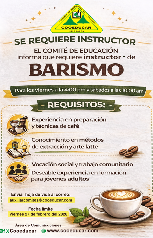 Cooeducar Risaralda requiere Instructores