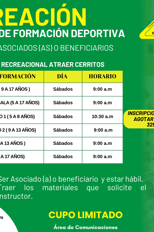 CURSOS COMITÉ DE RECREACIÓN