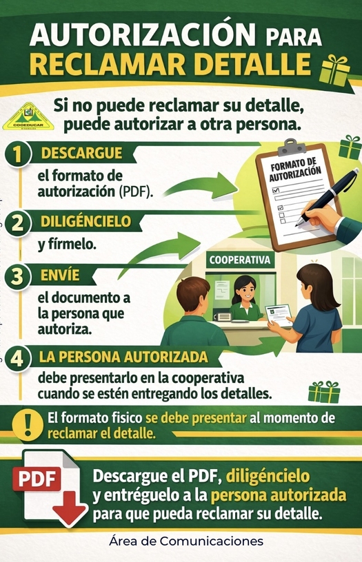 AUTORIZACIÓN PARA RECLAMAR DETALLE SI NO PUEDE PERSONAL