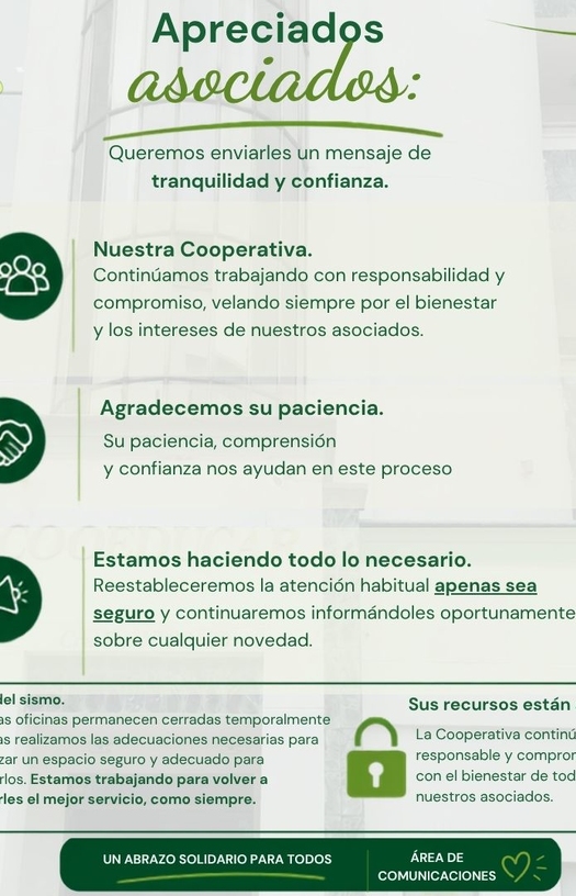 MENSAJE DE TRANQUILIDAD