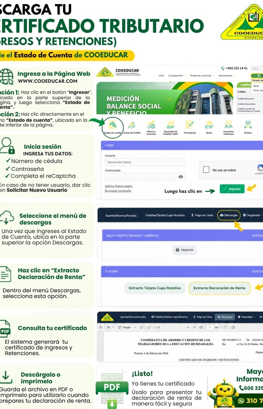 DESCARGA TU CERTIFICADO TRIBUTARIO