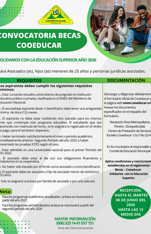 BECAS COOEDUCAR 2026