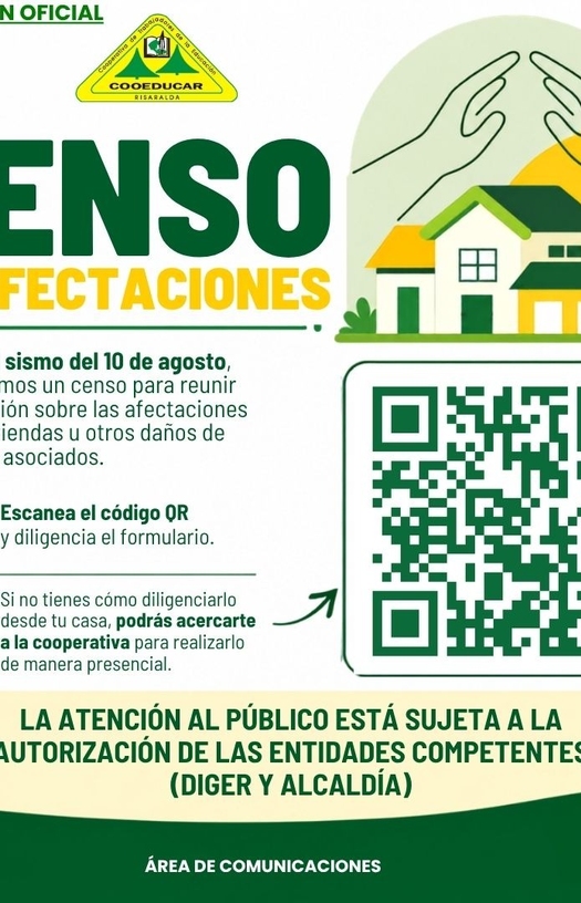 CENSO AFECTACIONES POR EL SISMO DEL 10 DE AGOSTO
