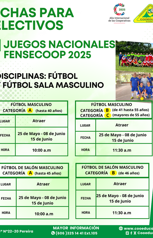 FECHAS SELECTIVOS DISCIPLINA FUTBOL Y FUTBOL SALA