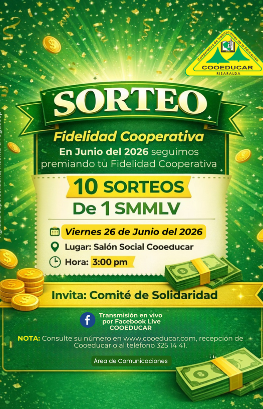 Sorteo Fidelidad Cooperativa Junio 2026