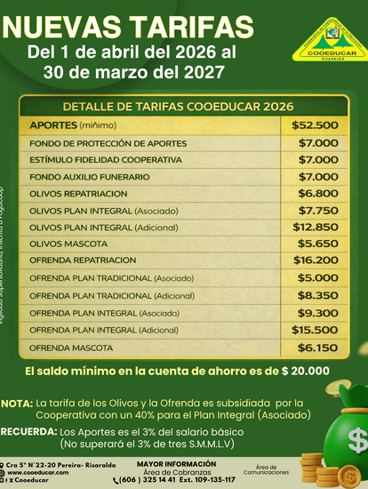 Tarifas 2026